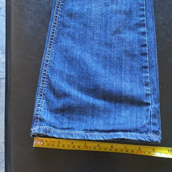 Hippie/Boho Awesome MAX Patched/Distressed Bell-Bottom Jeans Size 9 or 8 womens - Picture 13 of 16